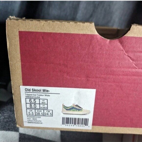 Vans Old Skool MTE 1 Women 8 Tripped Put Trekker White Green Suede Gf 112025 - Picture 15 of 15